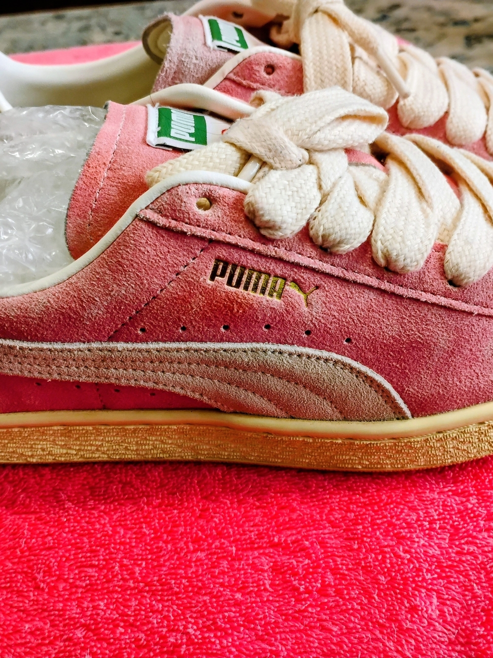 Puma Suede Classic Pink  Sneakers Mens Size 9 Women's Size 10.5 Lace Up Sneakers - Picture 10 of 13